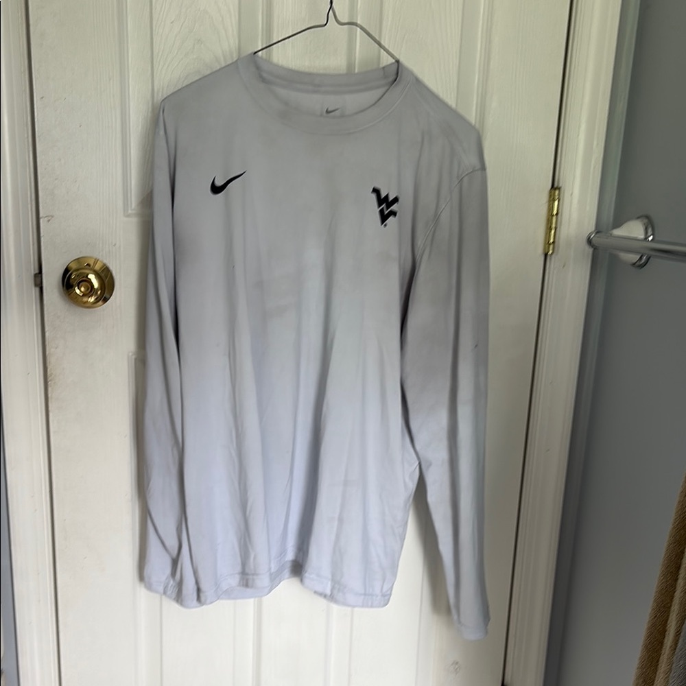 Nike White Long Sleeve Performance Tee